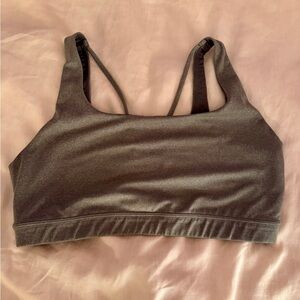Athleta Exhale Bra in PowerVita D-DD Large Grey Heather
